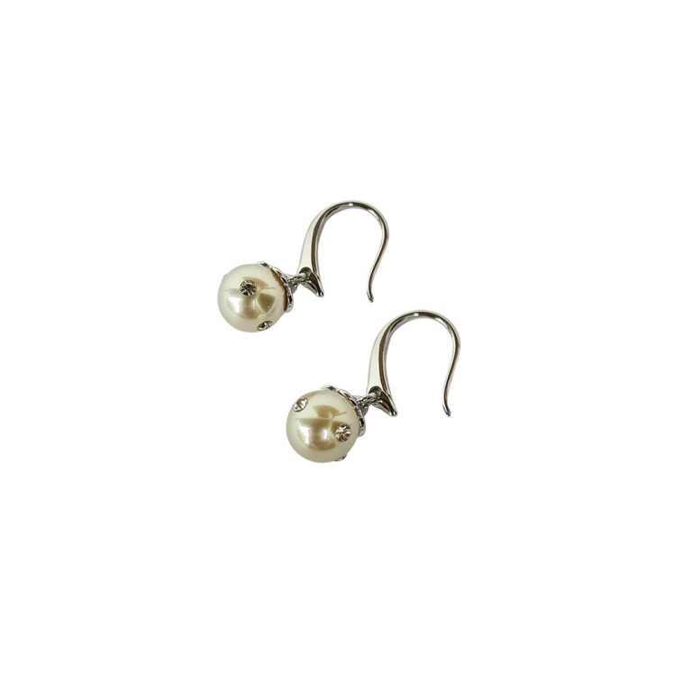 Round Pearl Drop Hook Earring