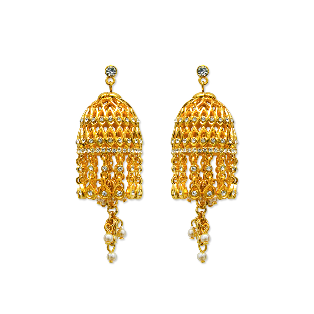 Pearl Tassel Long Earring (BK)