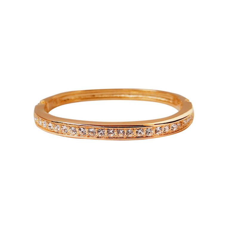Stone Line Bangle ( Gold / Two-Tone)