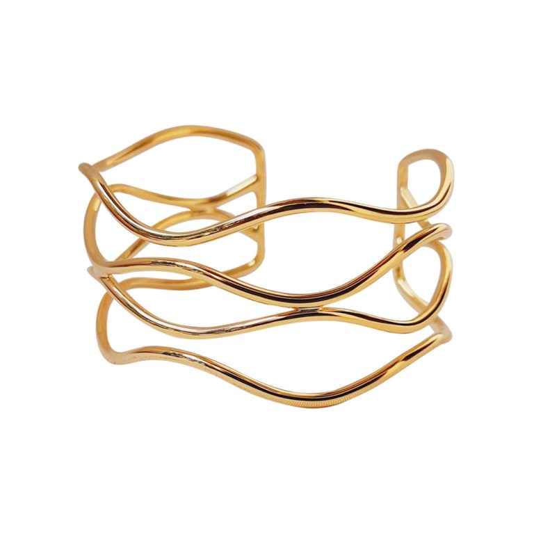Half Open Metal Broad Bangle