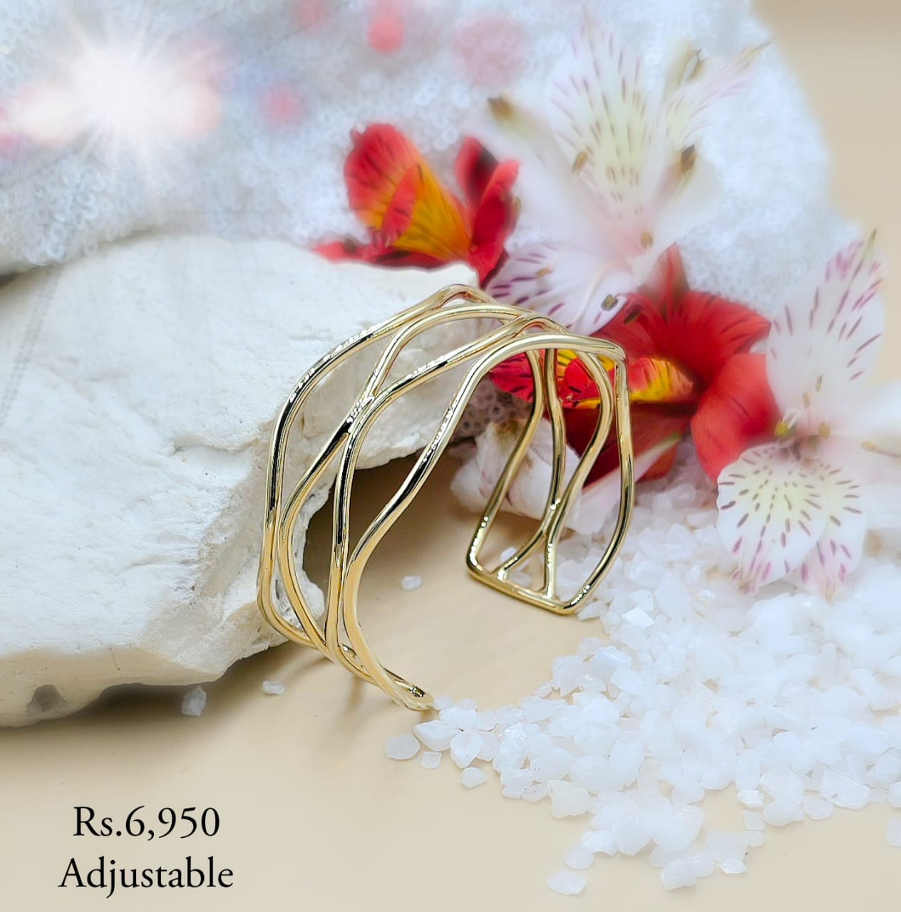 Half Open Metal Broad Bangle - Image 4