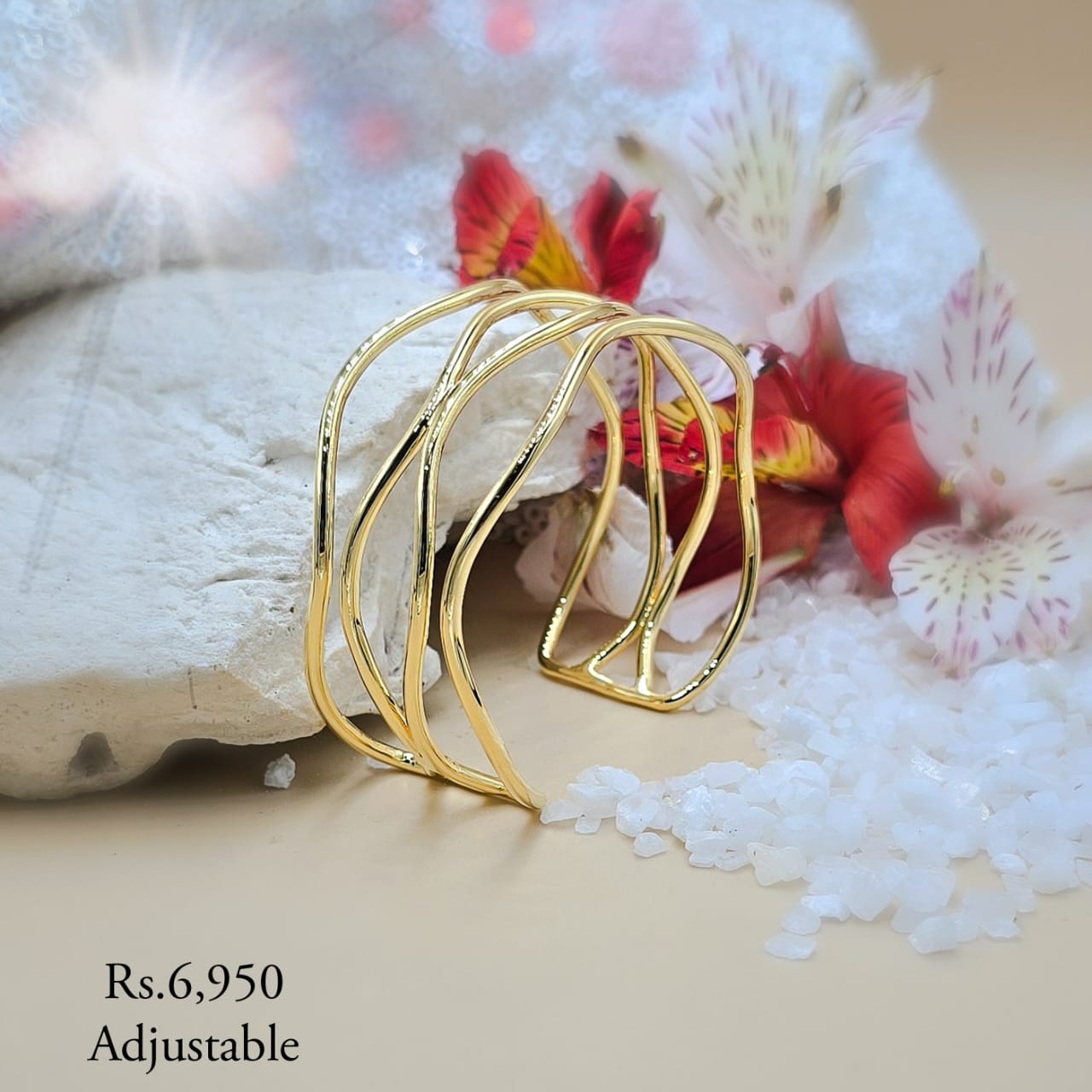 Half Open Metal Broad Bangle - Image 5