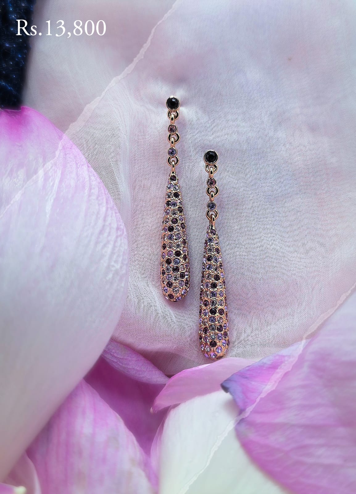 Long Stone Teardrop Earring (SH) - Image 3