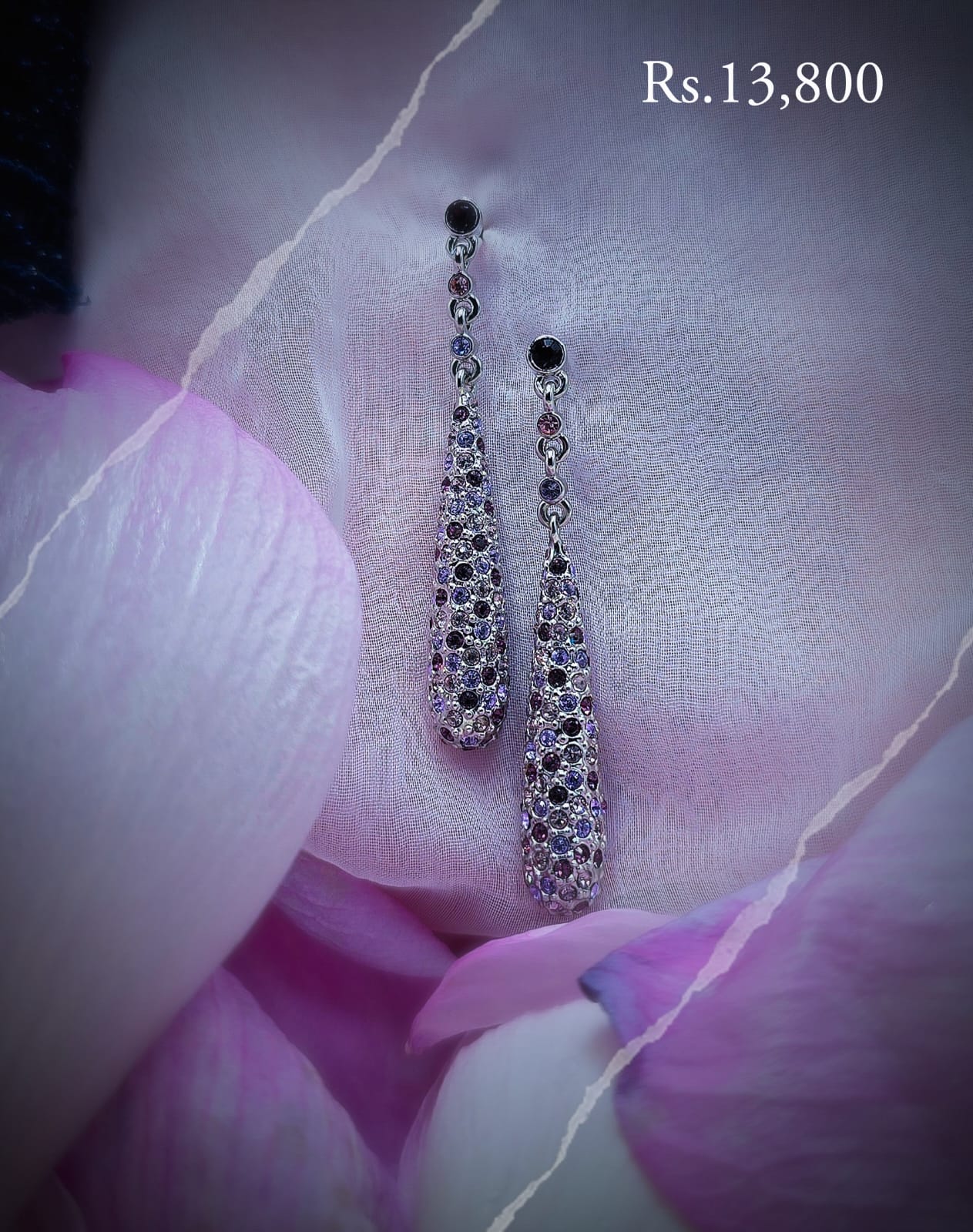 Long Stone Teardrop Earring (SH) - Image 4