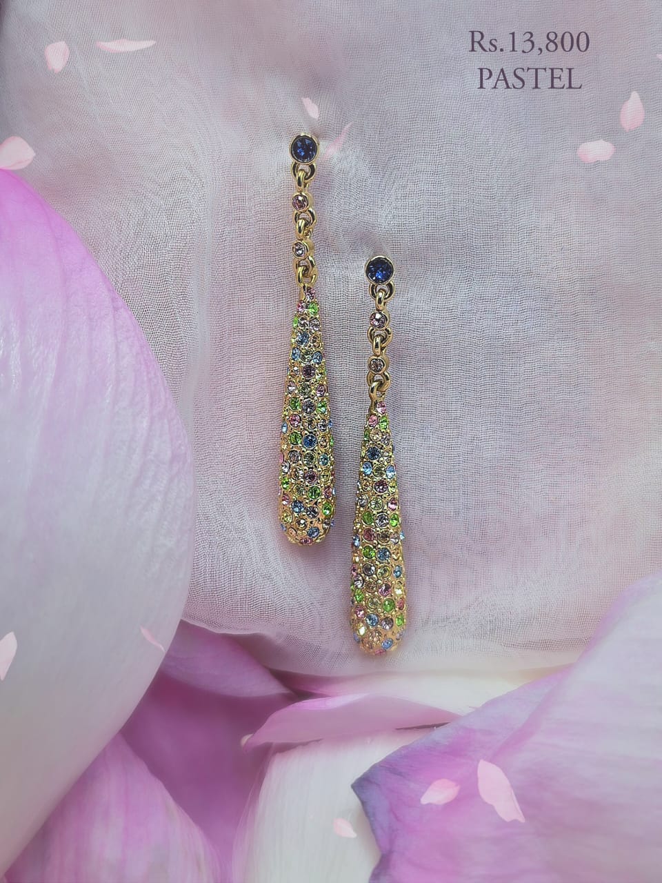 Long Stone Teardrop Earring (SH) - Image 6