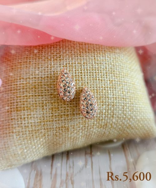 Long Teardrop Stud Earring