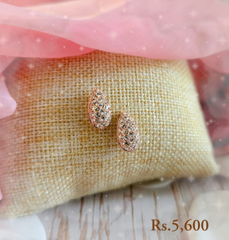 Long Teardrop Stud Earring