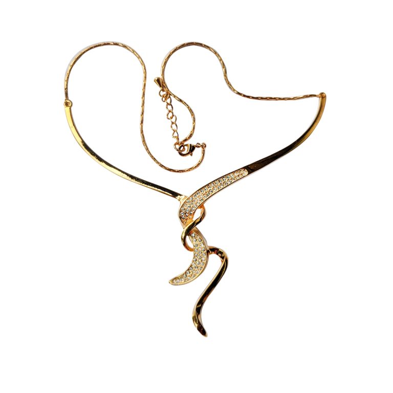 Plated Middle Twisted Necklace