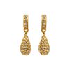 Gold drop earrings with crystal teardrop Sri Lanka