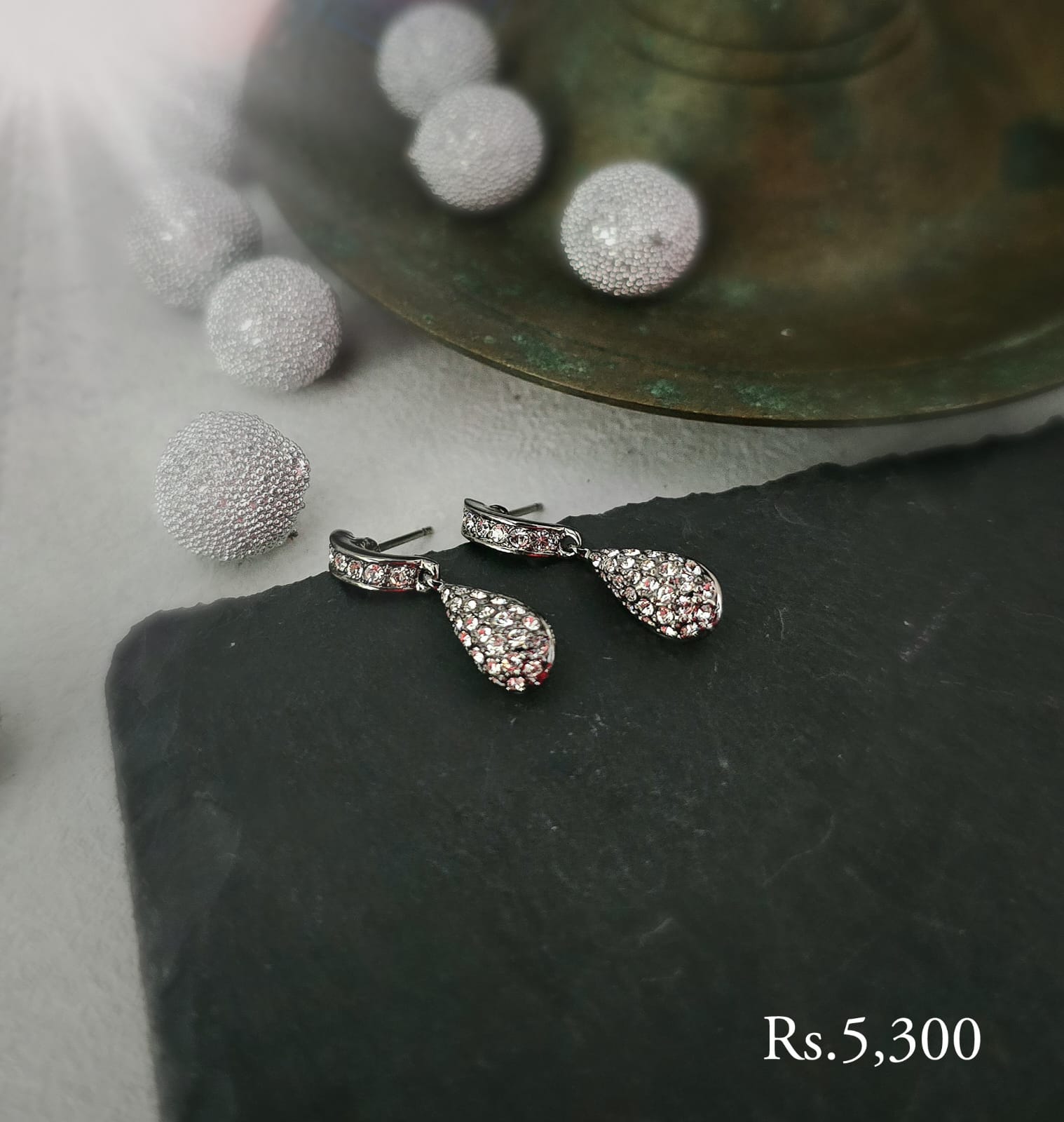 Small Dainty Teardrop Earring - Image 2