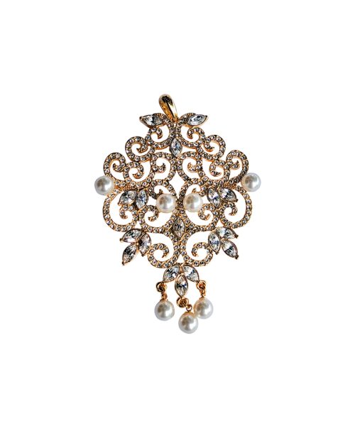 Vintage Spiral Pearl Pendant