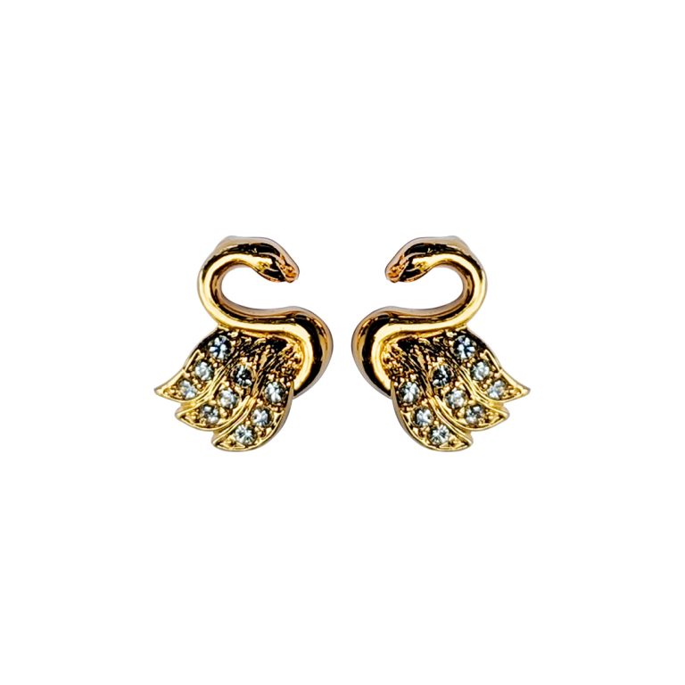 Small Swan Stud Earring