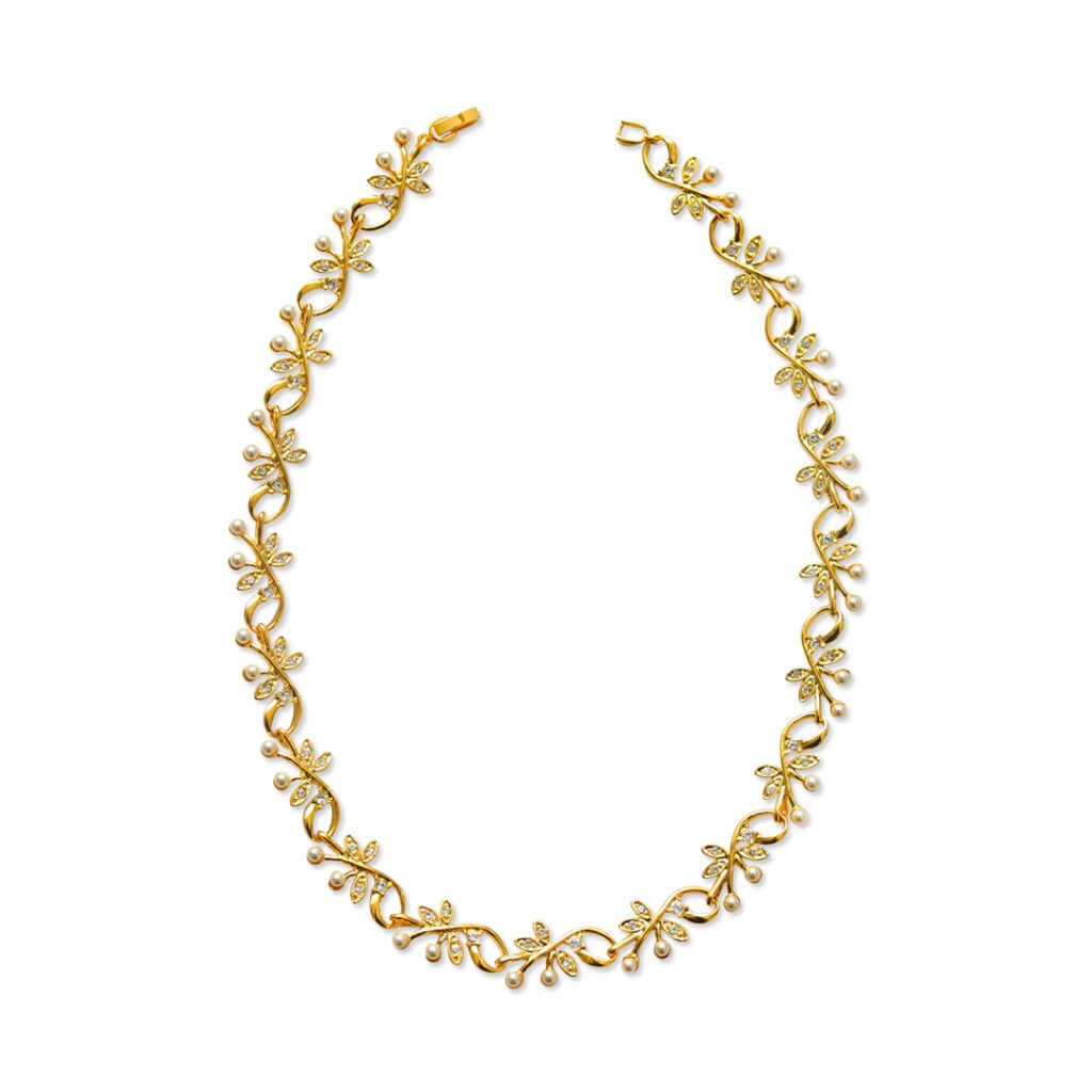 Dainty Pearl Leaf Necklace