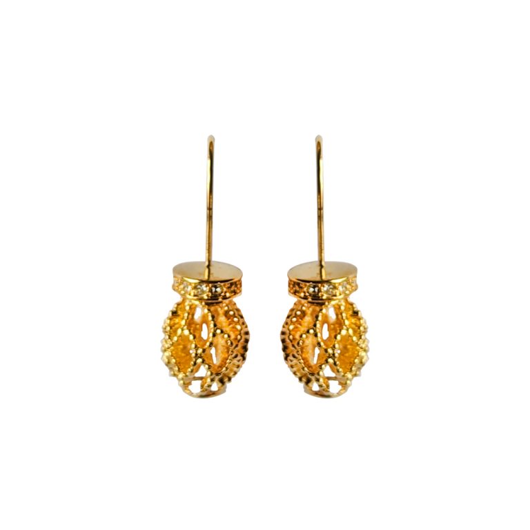 Filigree Short Drop Hook Earring