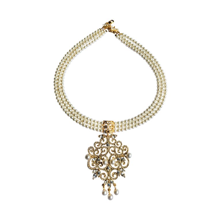 Pearl Choker With Vintage Pearl Pendant