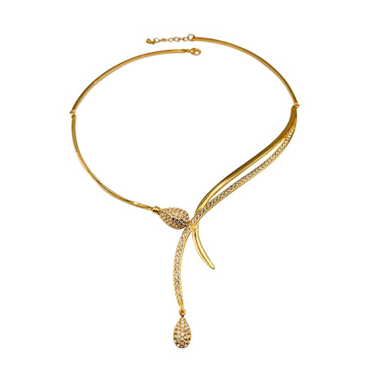 Stone Teardrop Necklace