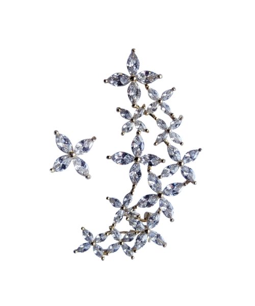 Elegant Flower Design Cuff Earring