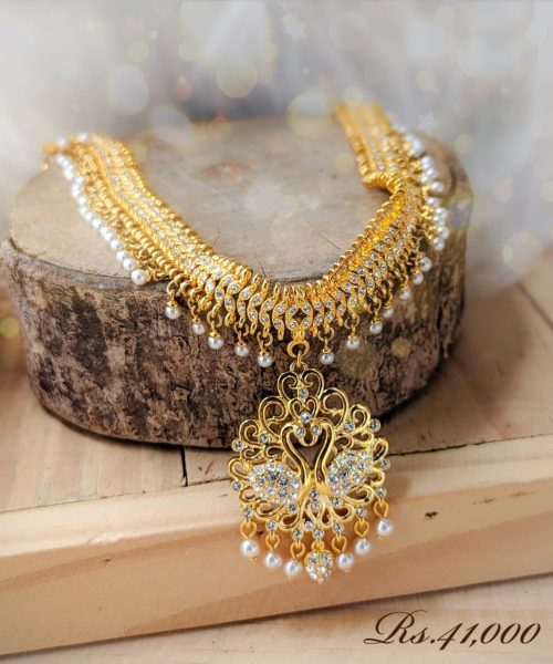 Pearl & Stone Choker With Hansaputtuwa Necklace (SP)