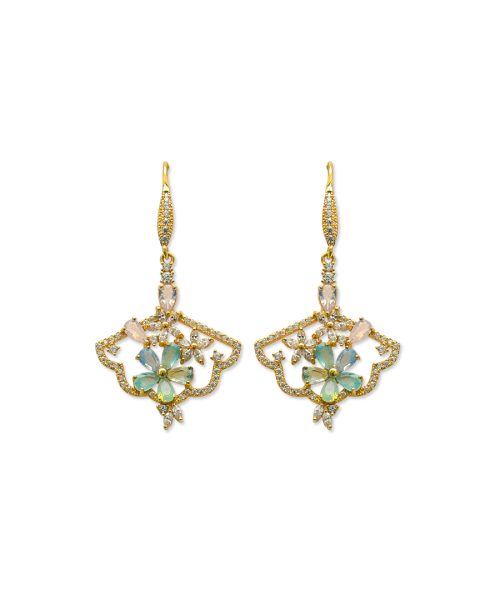 Vintage Pastel Flower Hanging Earring
