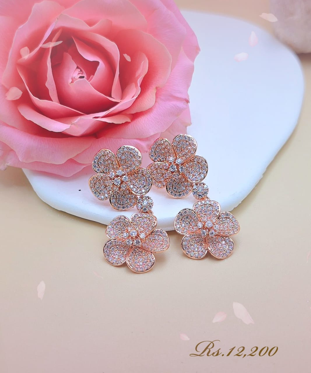 Five Petal Flower Earring - Image 7