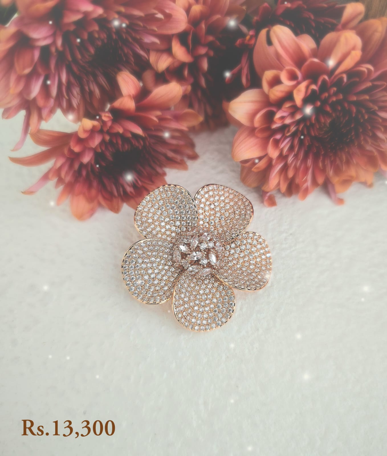 Tricolour Blooming Flower Pendant - Image 4