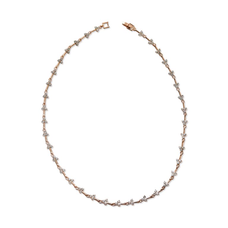 Three Stone Dainty Necklace (AM)