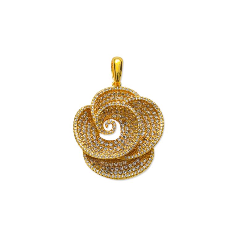 Embossed Rose Pendant