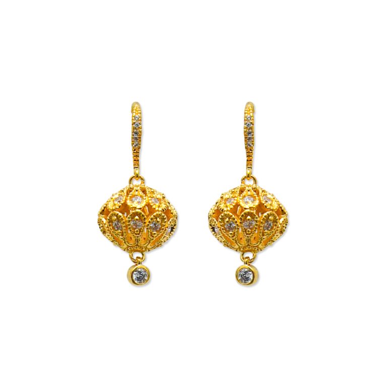 Filigree Stone Drop Earring