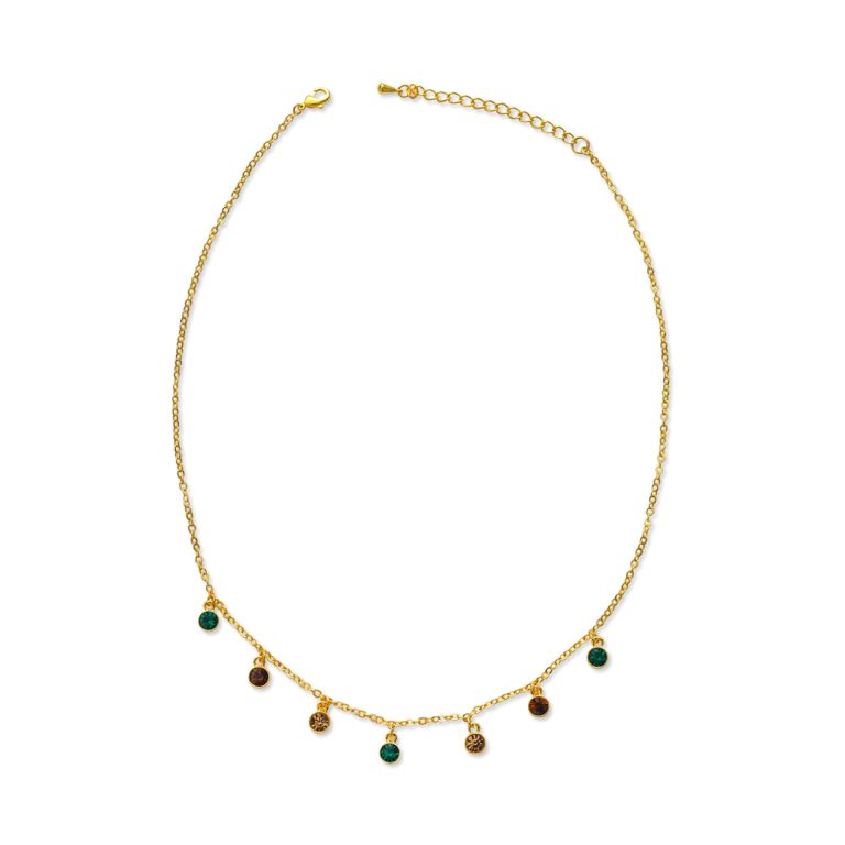 Stone Dangling Necklace ( All Colours )