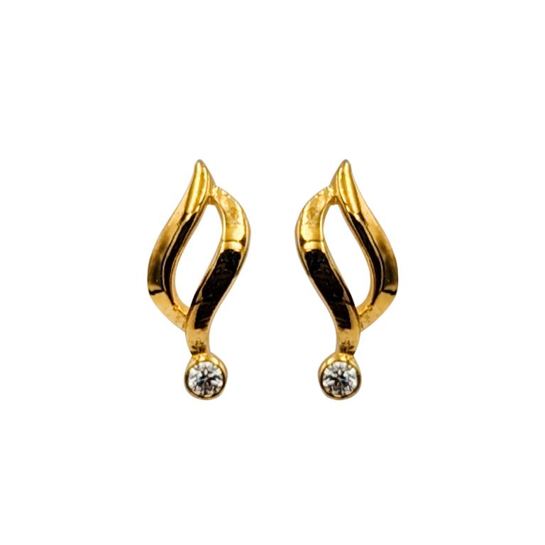 Signature Stone Dropping Stud Earring (KM)