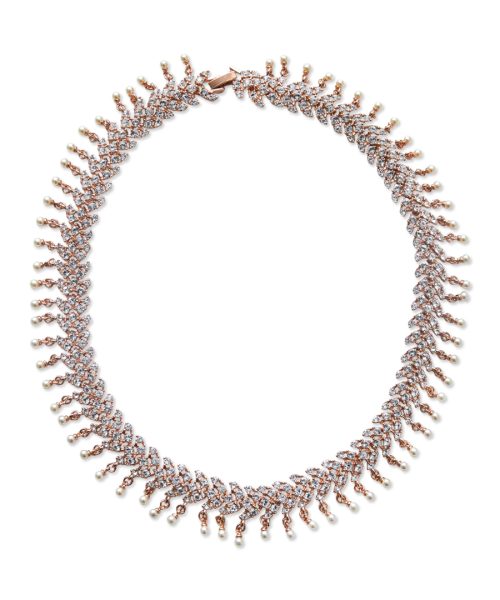 Dangling Pearl Stone Choker Necklace (EN)