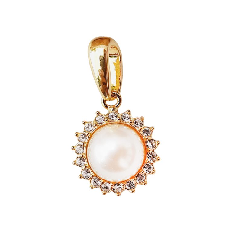 Flowery Pearl Pendant Set