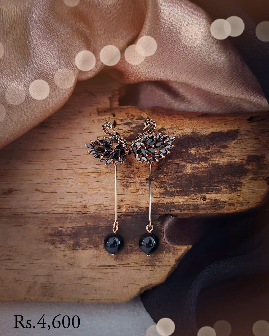 Swan Earring With Pearl Drop - Image 5