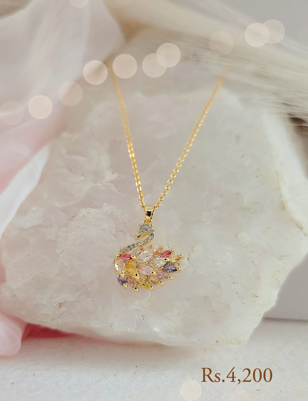 Swan Pendant Necklace Set - Image 24