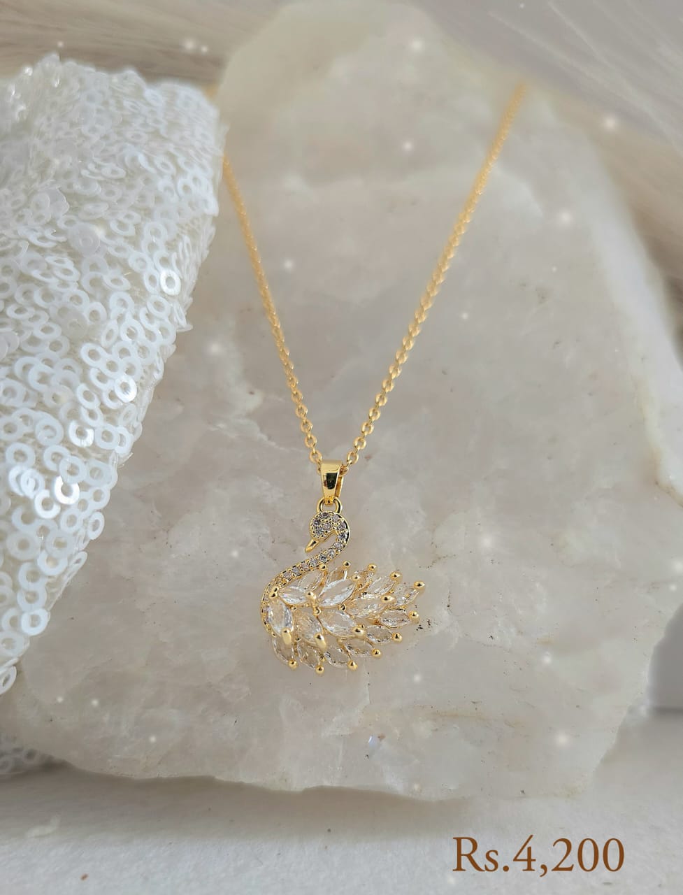 Swan Pendant Necklace Set - Image 25