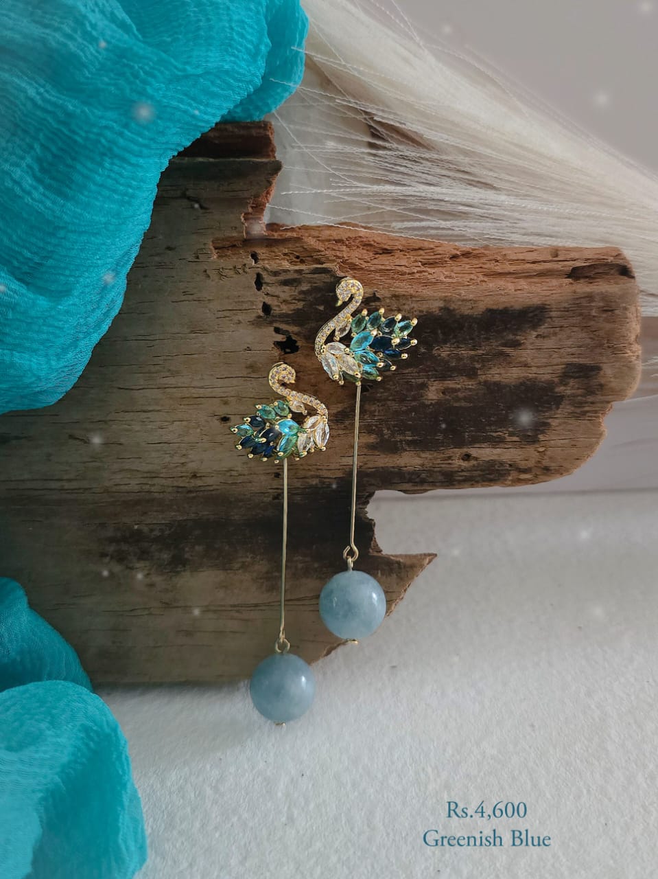 Swan Earring With Pearl Drop - Image 9