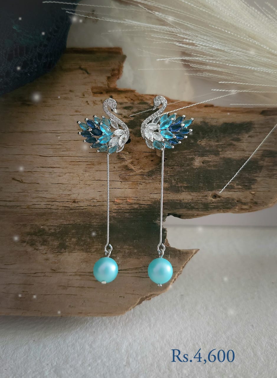 Swan Earring With Pearl Drop - Image 10