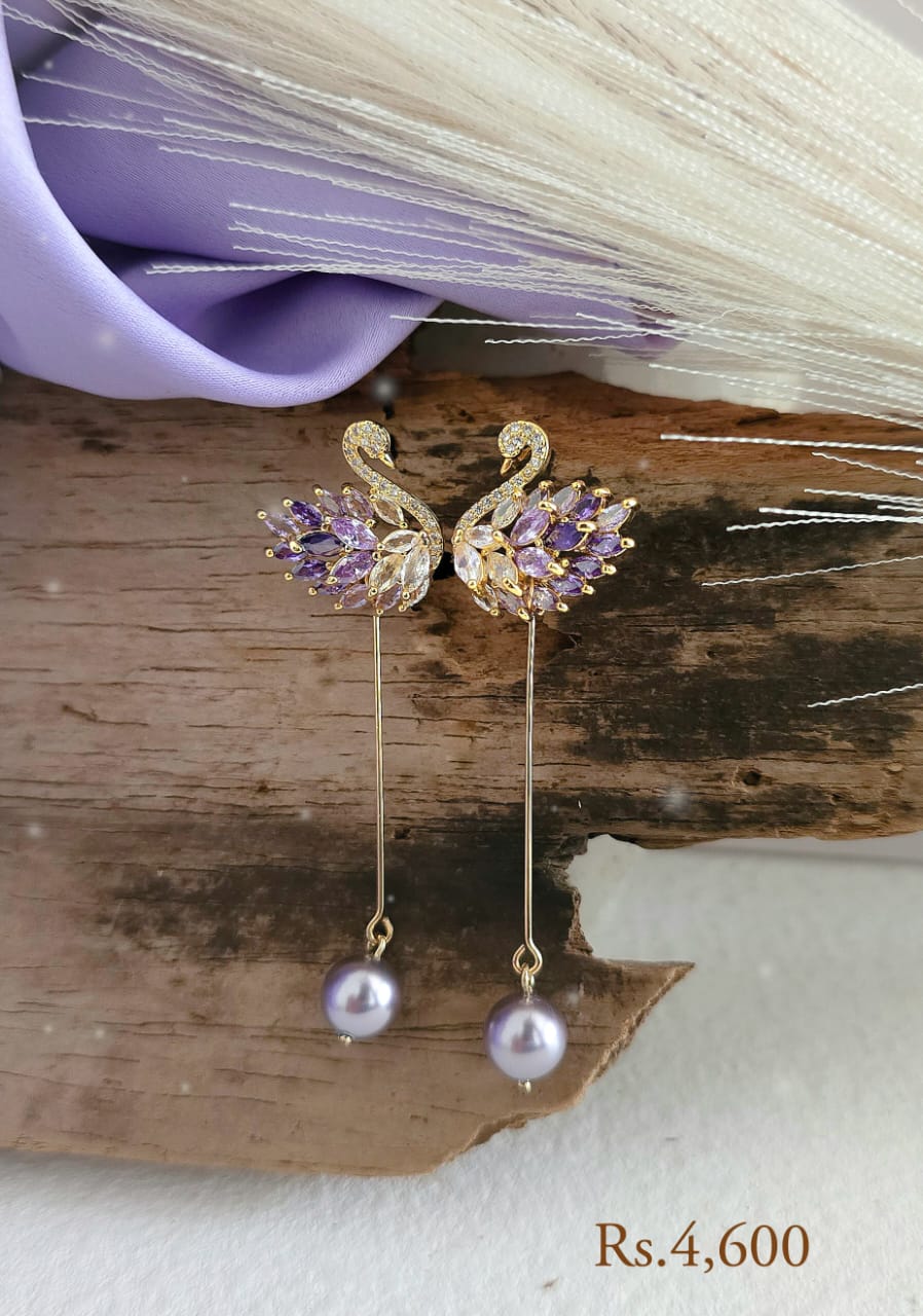 Swan Earring With Pearl Drop - Image 13
