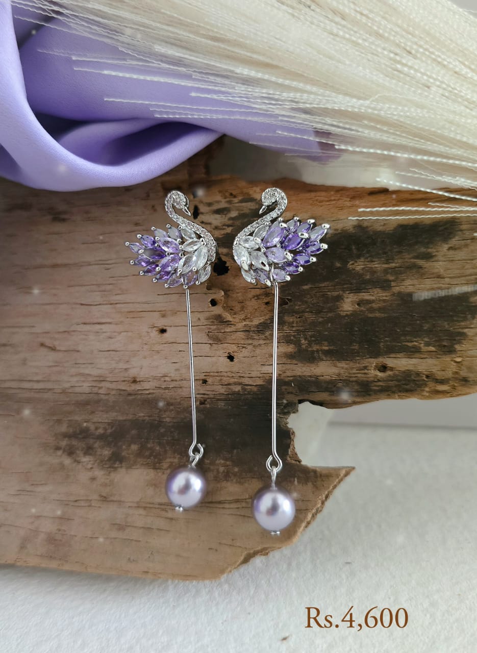 Swan Earring With Pearl Drop - Image 14