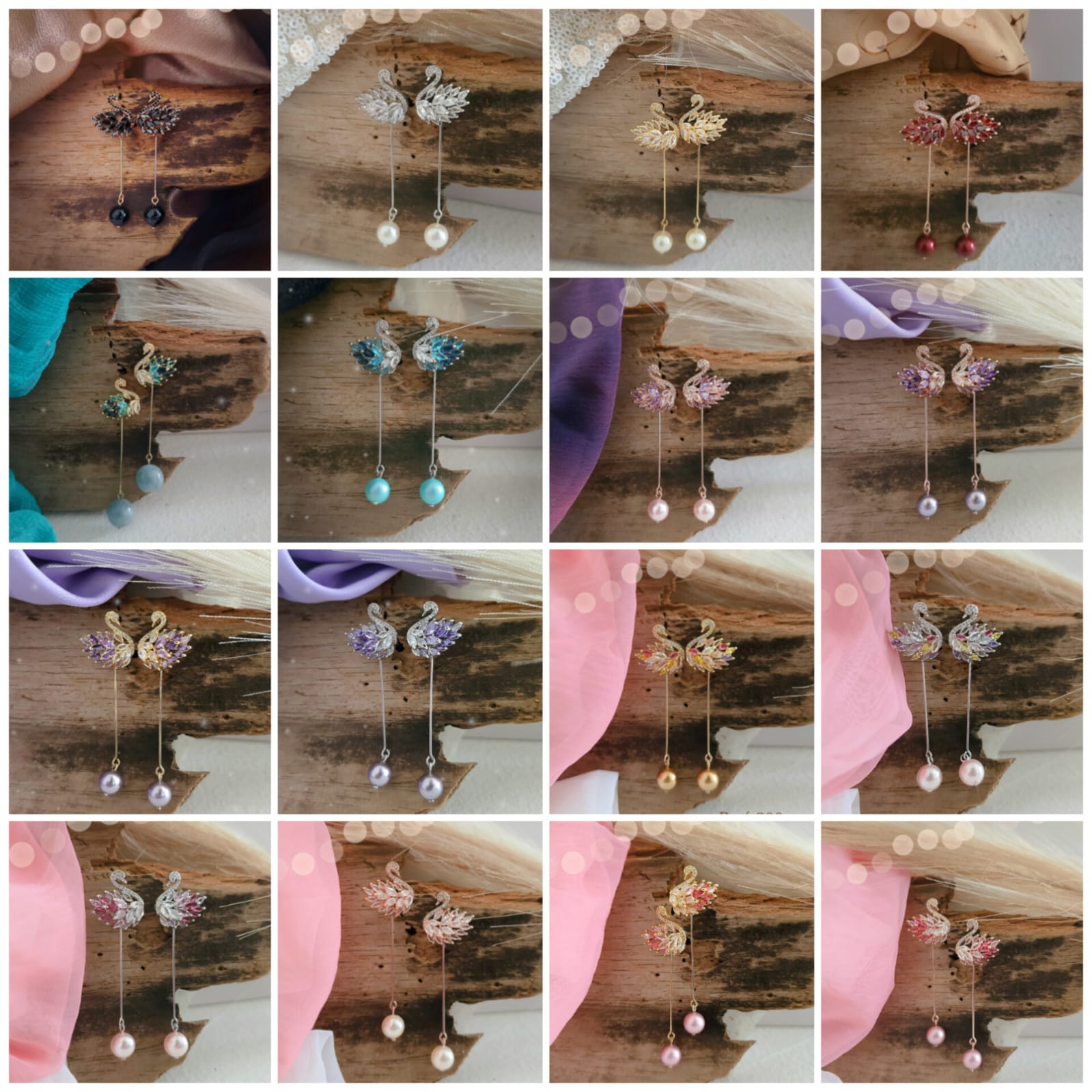 Swan Earring With Pearl Drop - Image 2