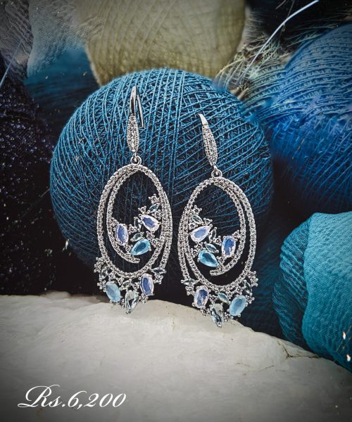 Lilac & Blue Hanging Earring