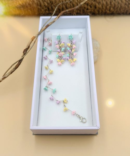 Handmade Flower Bunch Earring Set