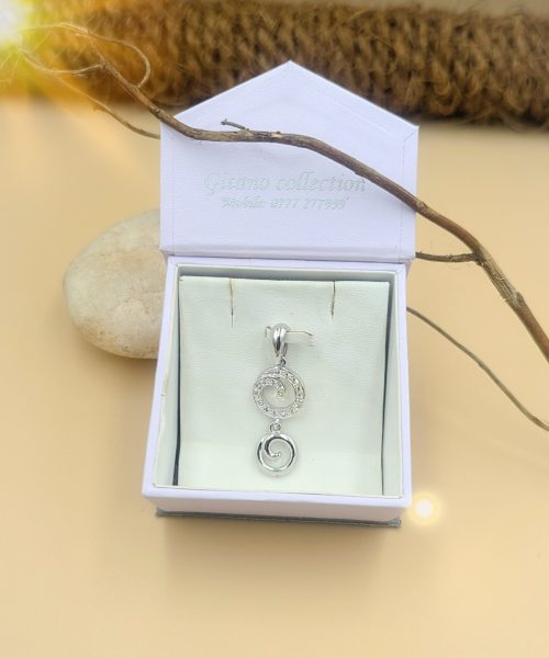 Metal & Stone Circle Pendant - Offer