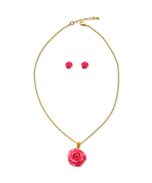 Clay Rose Necklace Gift Pack