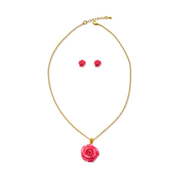 Clay Rose Necklace Gift Pack