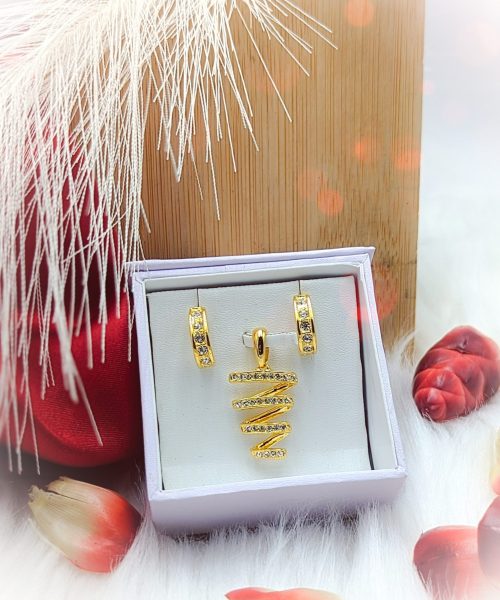 Spiral Pendant & Earring Set