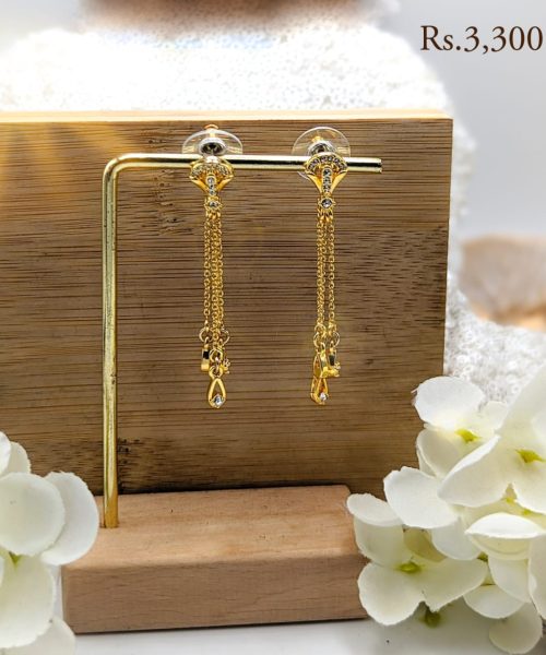 Three Strand Drop Tassel Earring
