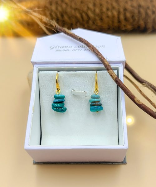 Fancy Stone Chip Earrings