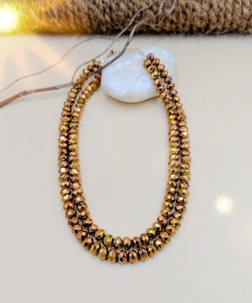 Crystal Two Strand Necklace Set