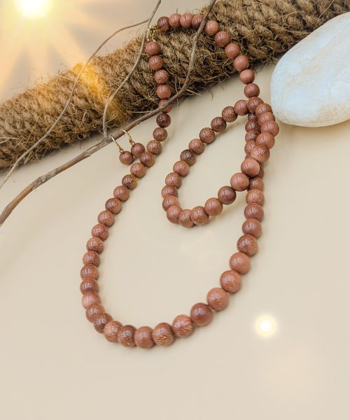 Fancy Gold Sandstone Necklace Set